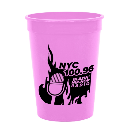 Garyline® Cups-on-the-Go Stadium Cup - 12 oz. - Awareness pink